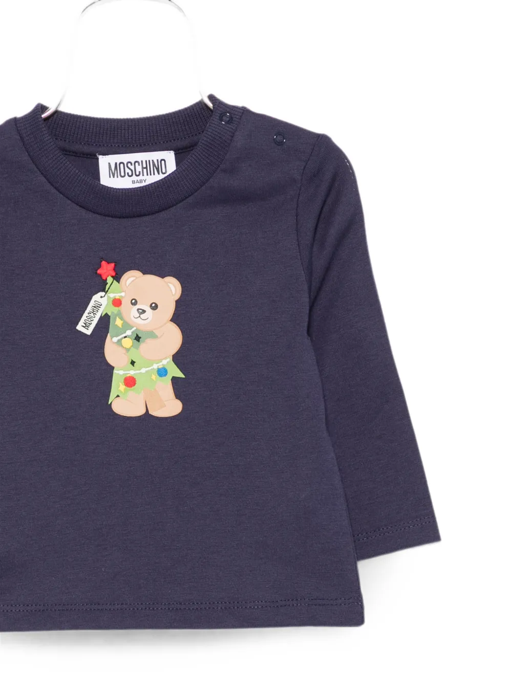 Moschino Kids T-shirt met teddybeerprint Blauw
