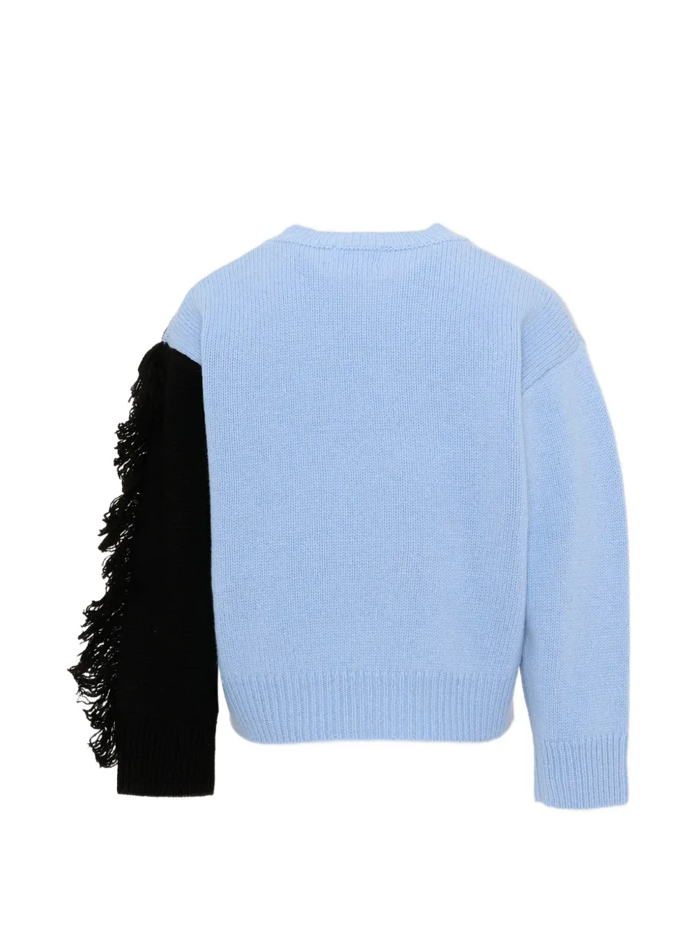 Molo Griselda trui met paard-intarsia en franje Blauw