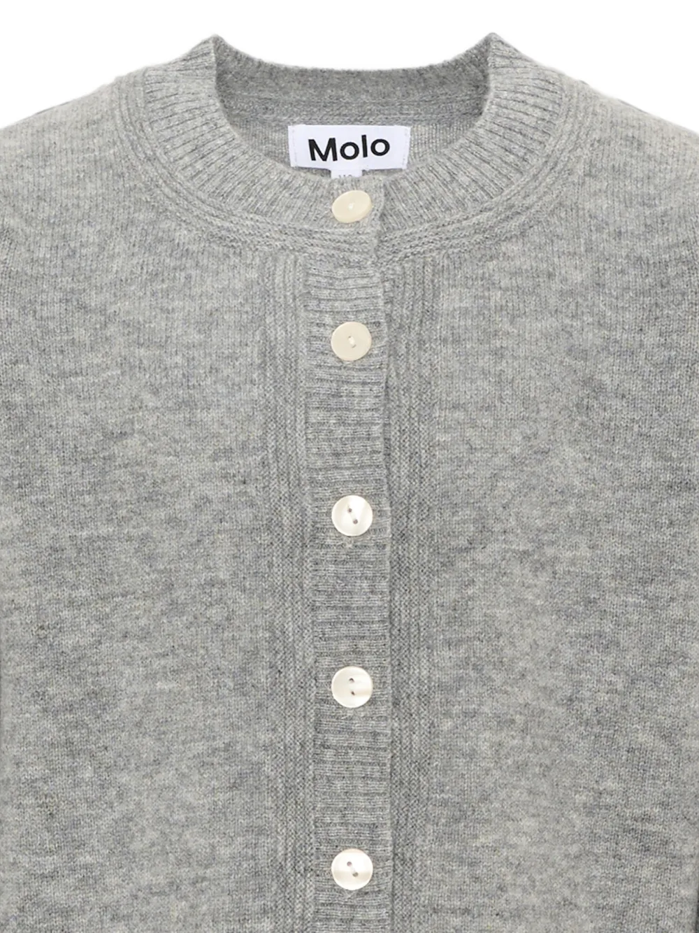 Molo Giovanna wollen vest met knopen Grijs