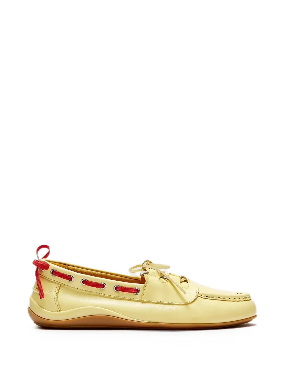 LILI CURIA Mara leather boat shoes - Giallo