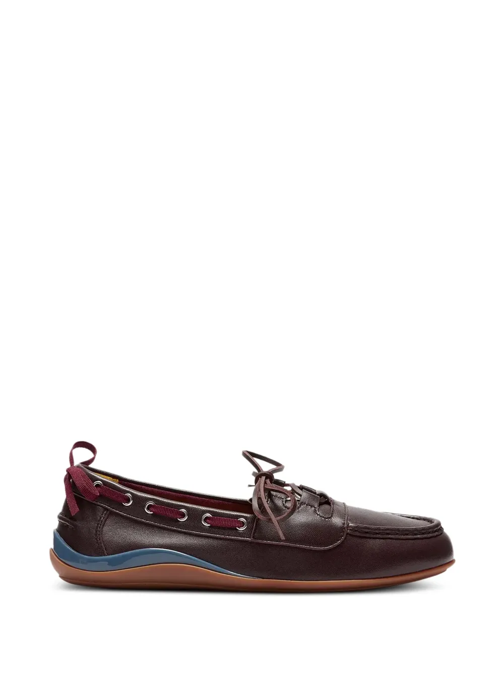 LILI CURIA Mara leather boat shoes - Rosso