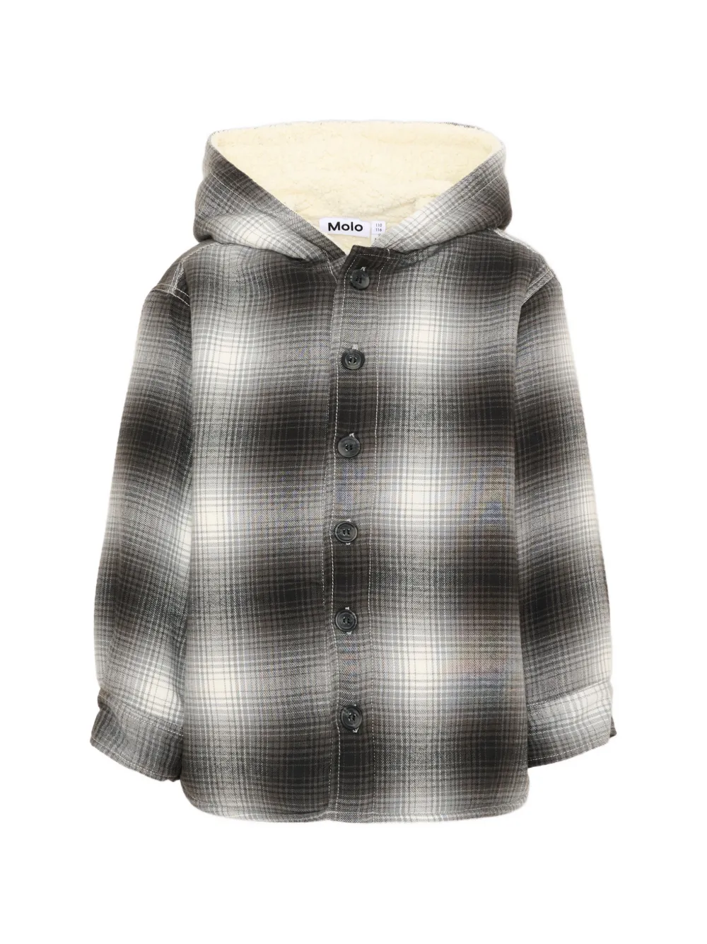 Molo Hamelo check-pattern hooded jacket - Nero