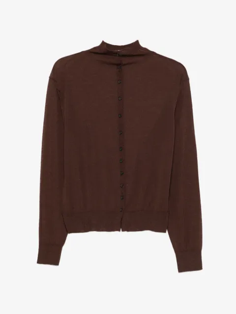 Alysi button-up mock-neck cardigan