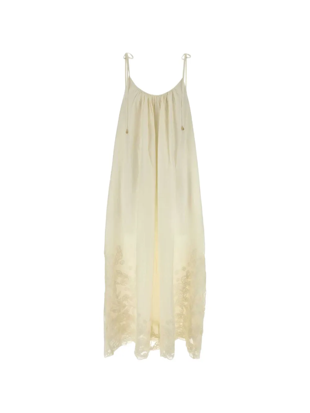 Cult Gaia Magda Midikleid mit Spitzenbesatz - Weiß