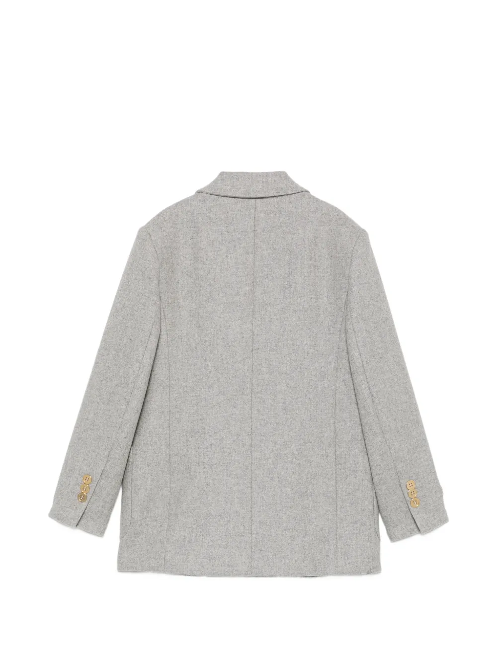 Balmain Kids Jack met dubbele rij knopen en gekerfde revers Grijs