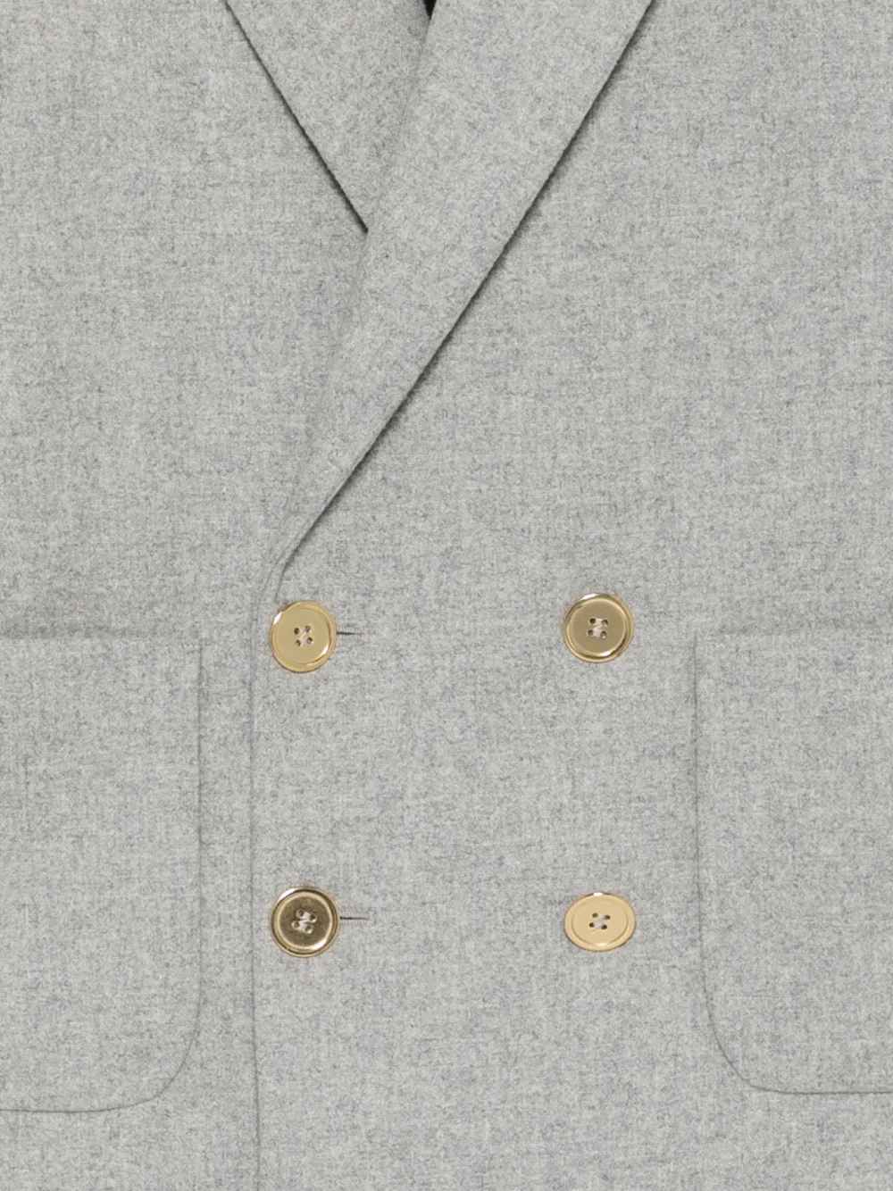 Balmain Kids Jack met dubbele rij knopen en gekerfde revers Grijs