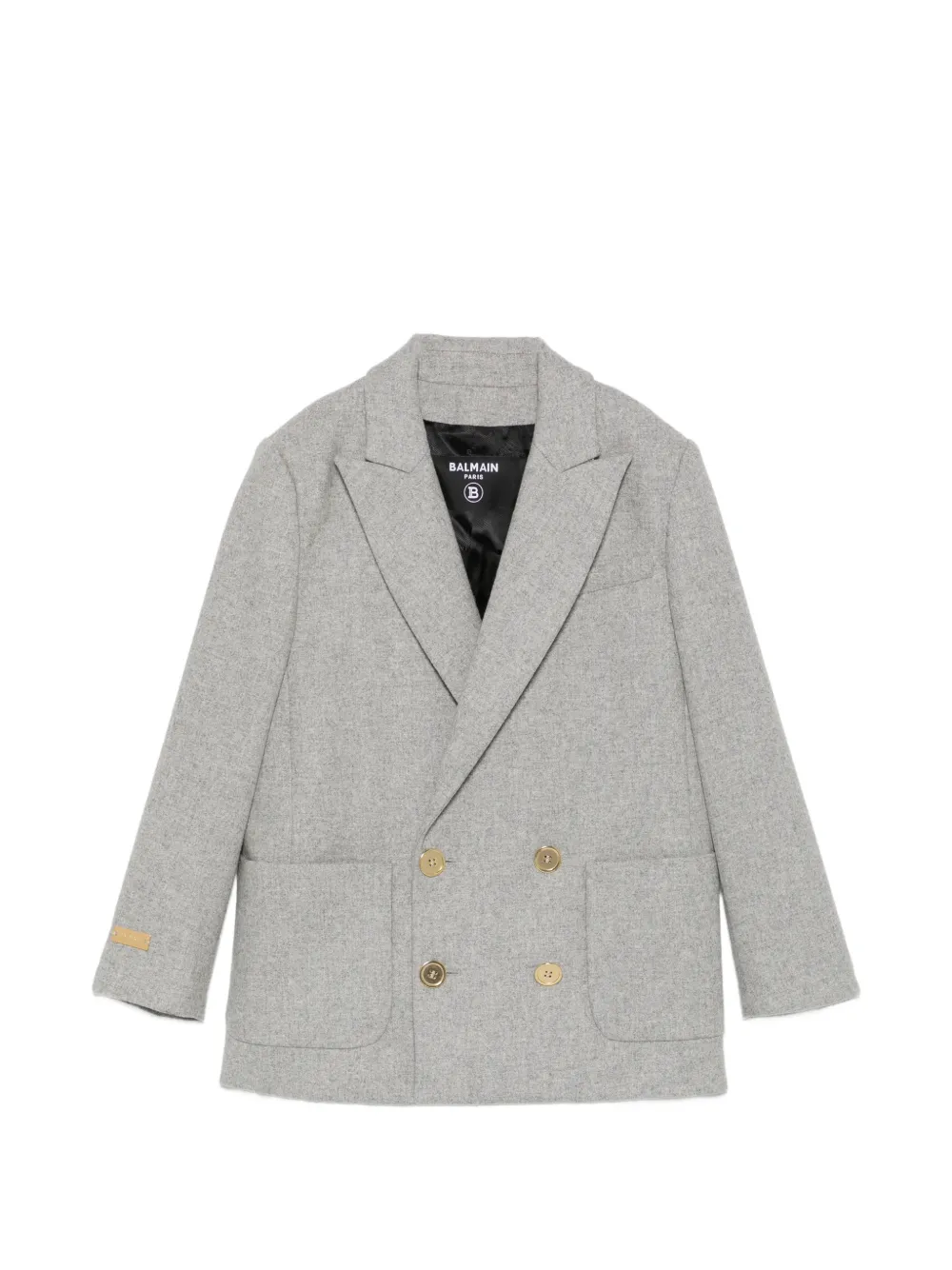 Balmain Kids double-breasted notched-lapels jacket - Grigio
