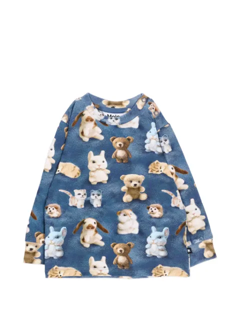 Molo Eloy animal-print long-sleeve T-shirt