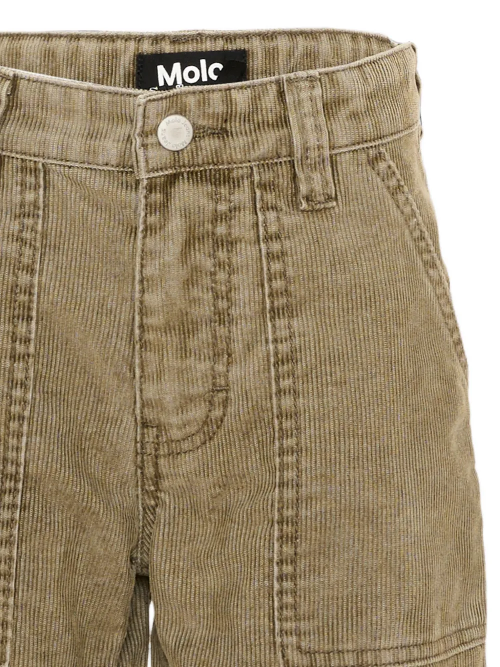 Molo Alton broek met ribfluwelen effect en opgestikte zak Beige