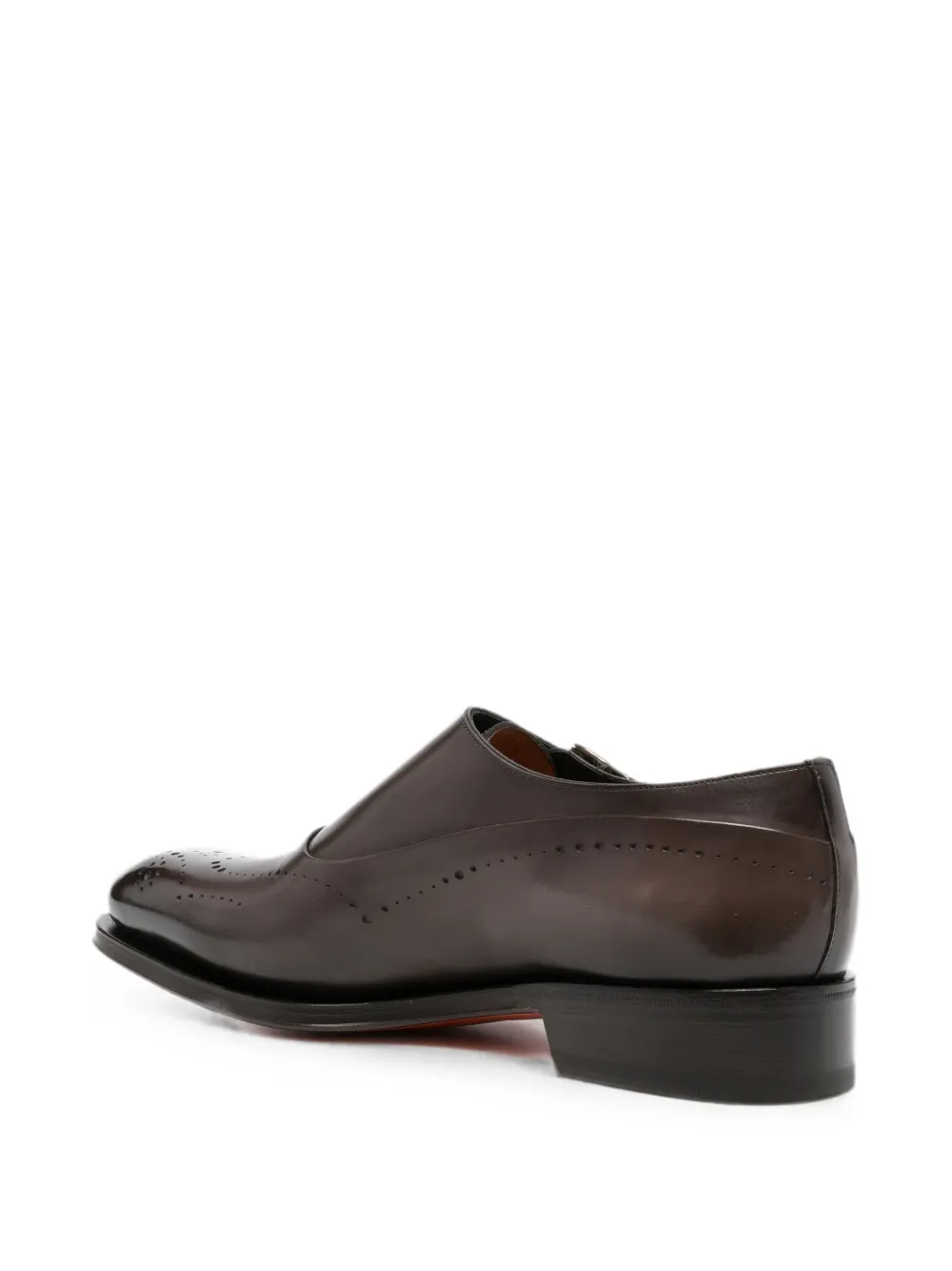 Santoni brogue-detail double-strap monk shoes Bruin