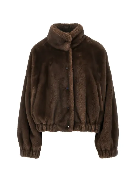 Weekend Max Mara faux-fur funnel-neck jacket