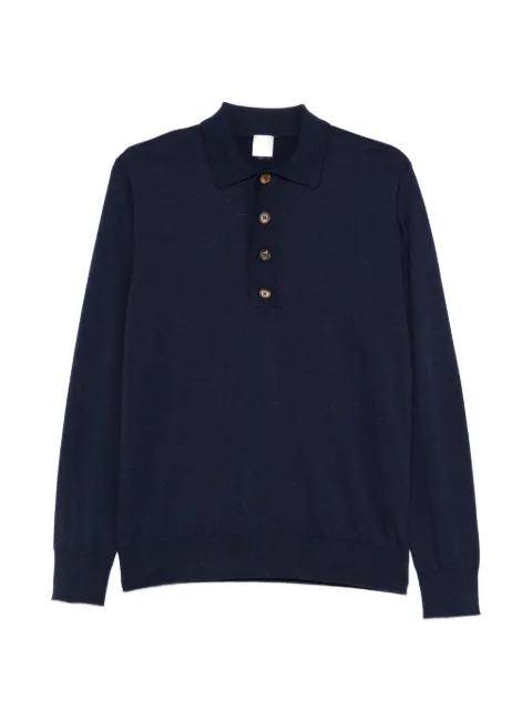 Eleventy long-sleeve polo shirt