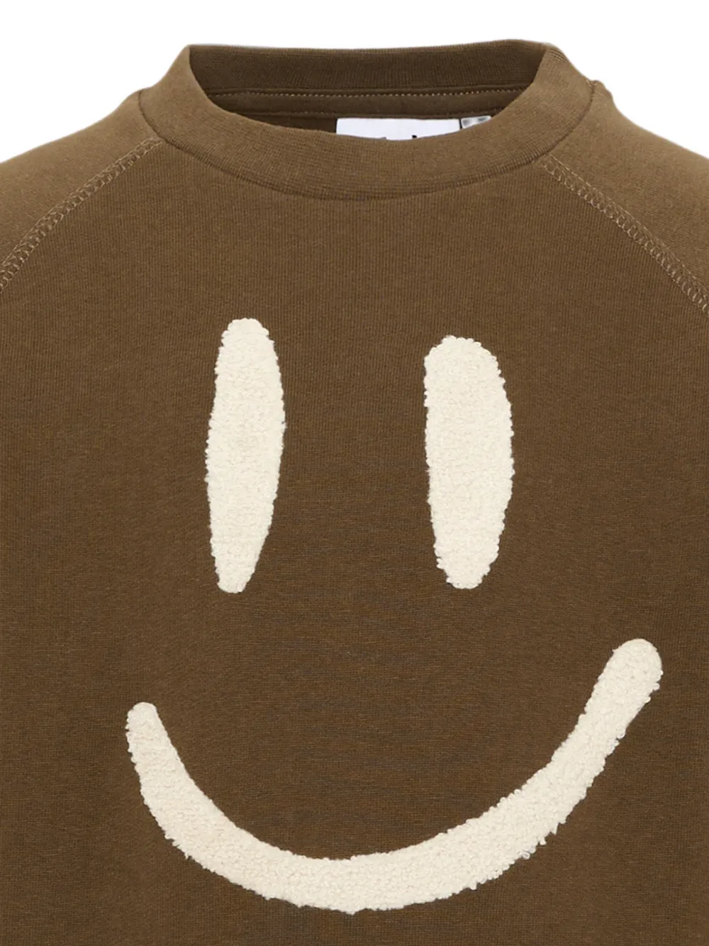 Molo Mike trui met raglan mouwen en bouclé-patch Bruin