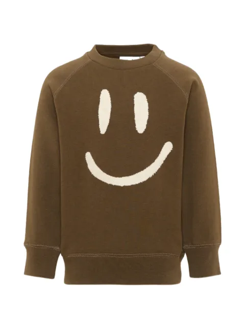 Molo Mike bouclé-patch raglan-sleeve sweater