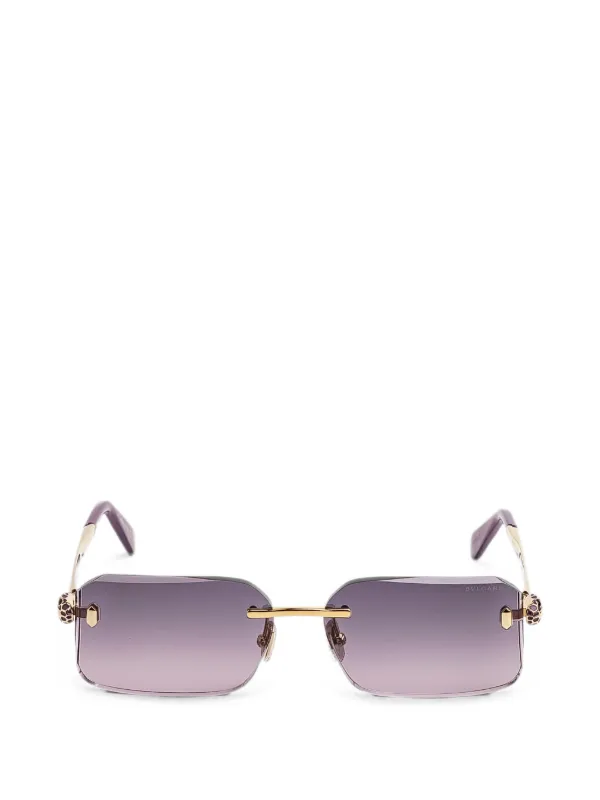 BVLGARIサングラス Bvlgari rectangle-frame Sunglasses | ゴールドトーン | FARFETCH JP