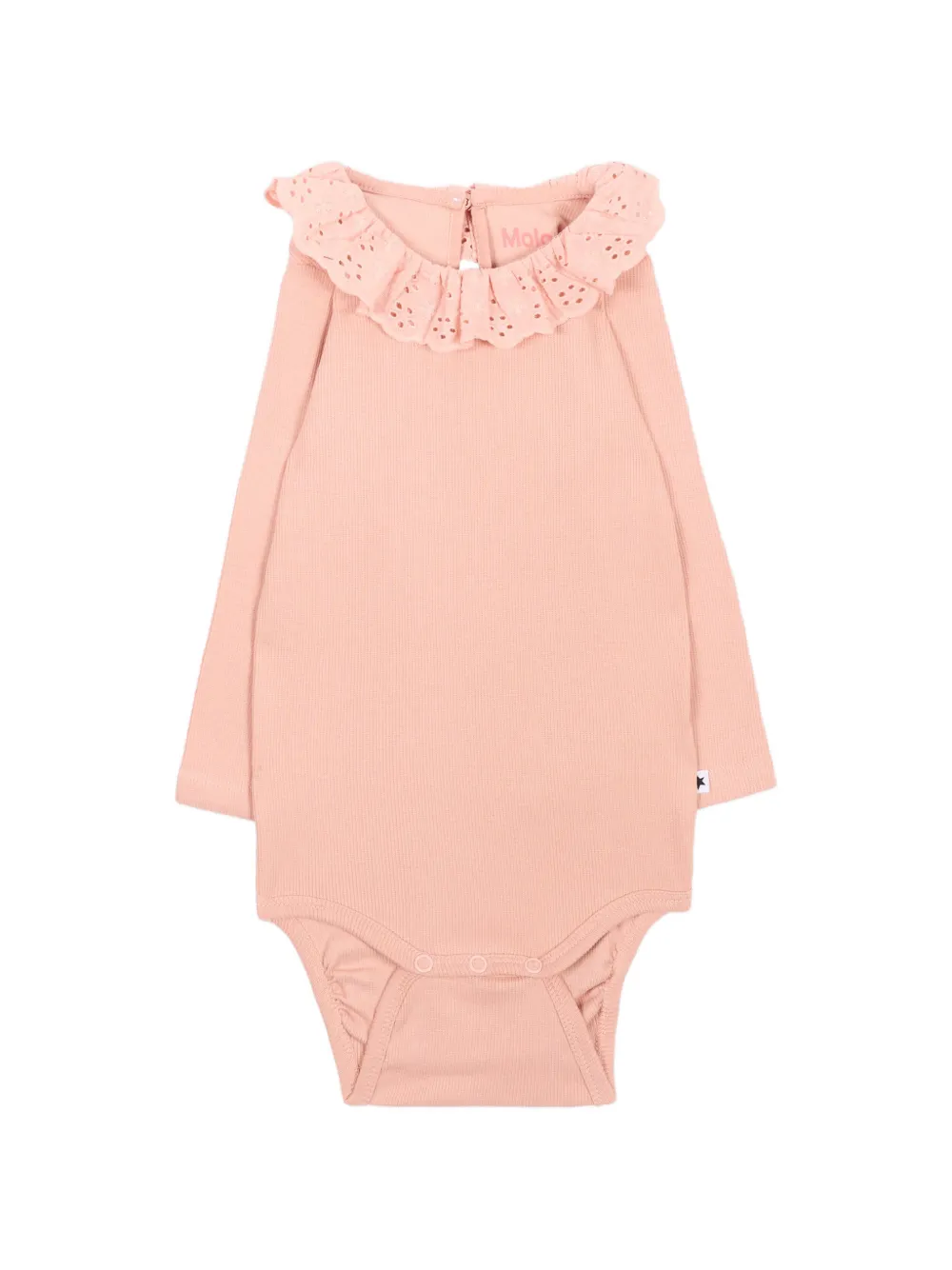 Molo Faye broderie-anglaise ruffled bodysuit - Rosa