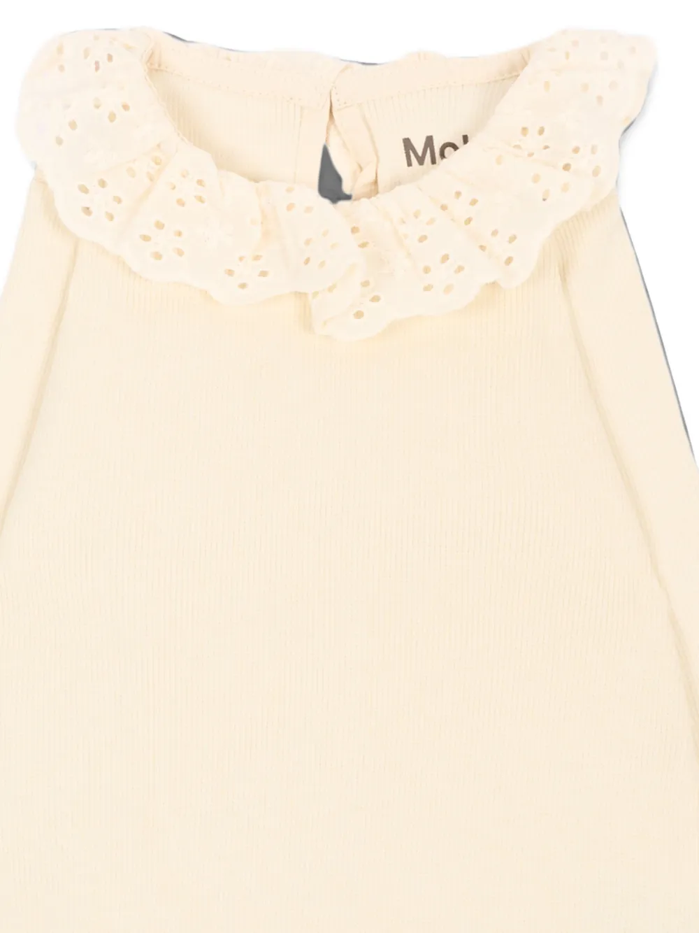 Molo Faye broderie anglaise body met ruches Beige