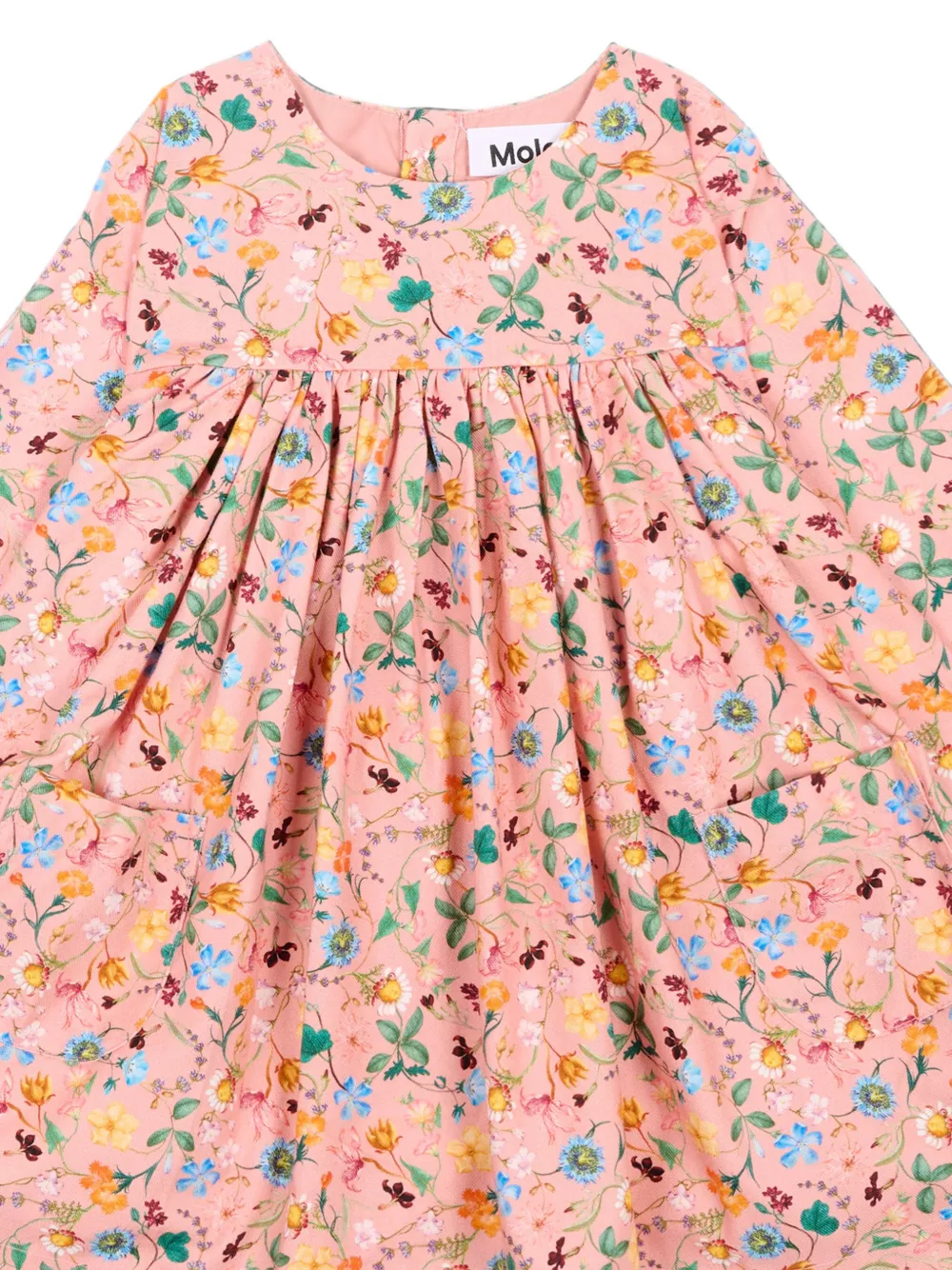 Molo Claire floral-print long-sleeve dress Roze