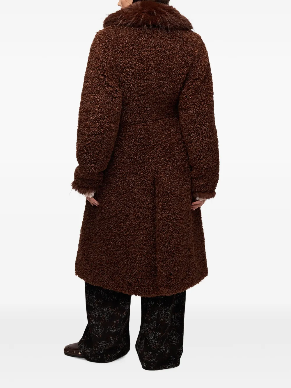 GANNI Jas van alternatieve lammy Bruin