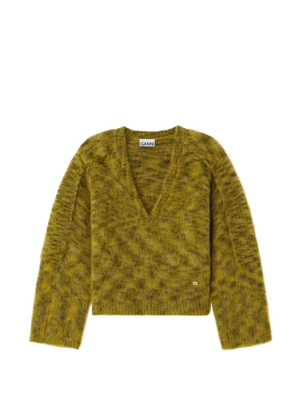 GANNI Maglione in mohair spazzolato - Verde