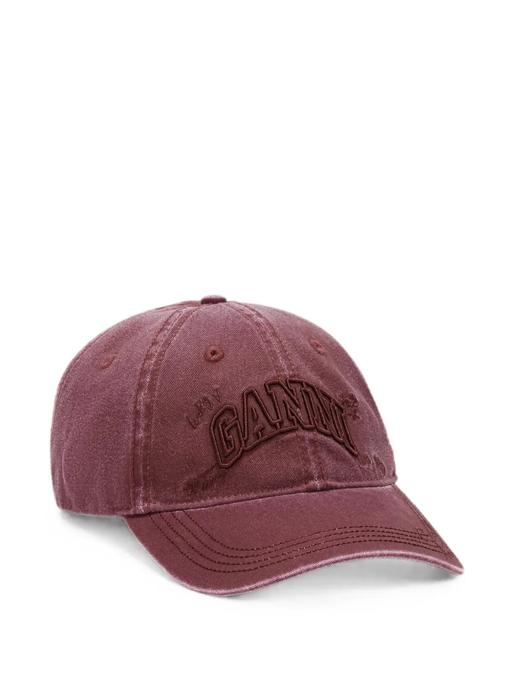 GANNI Cappello in cotone rosso