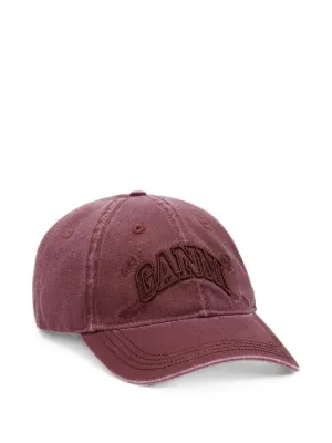 GANNI Cap In Cotton | Pink | FARFETCH