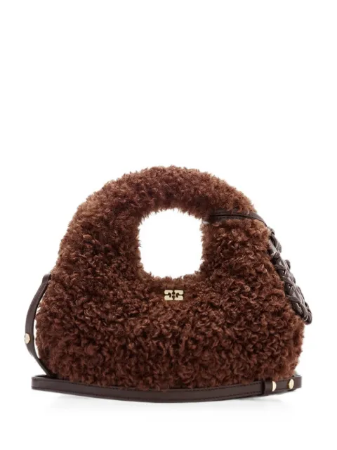 GANNI mini faux fur bag