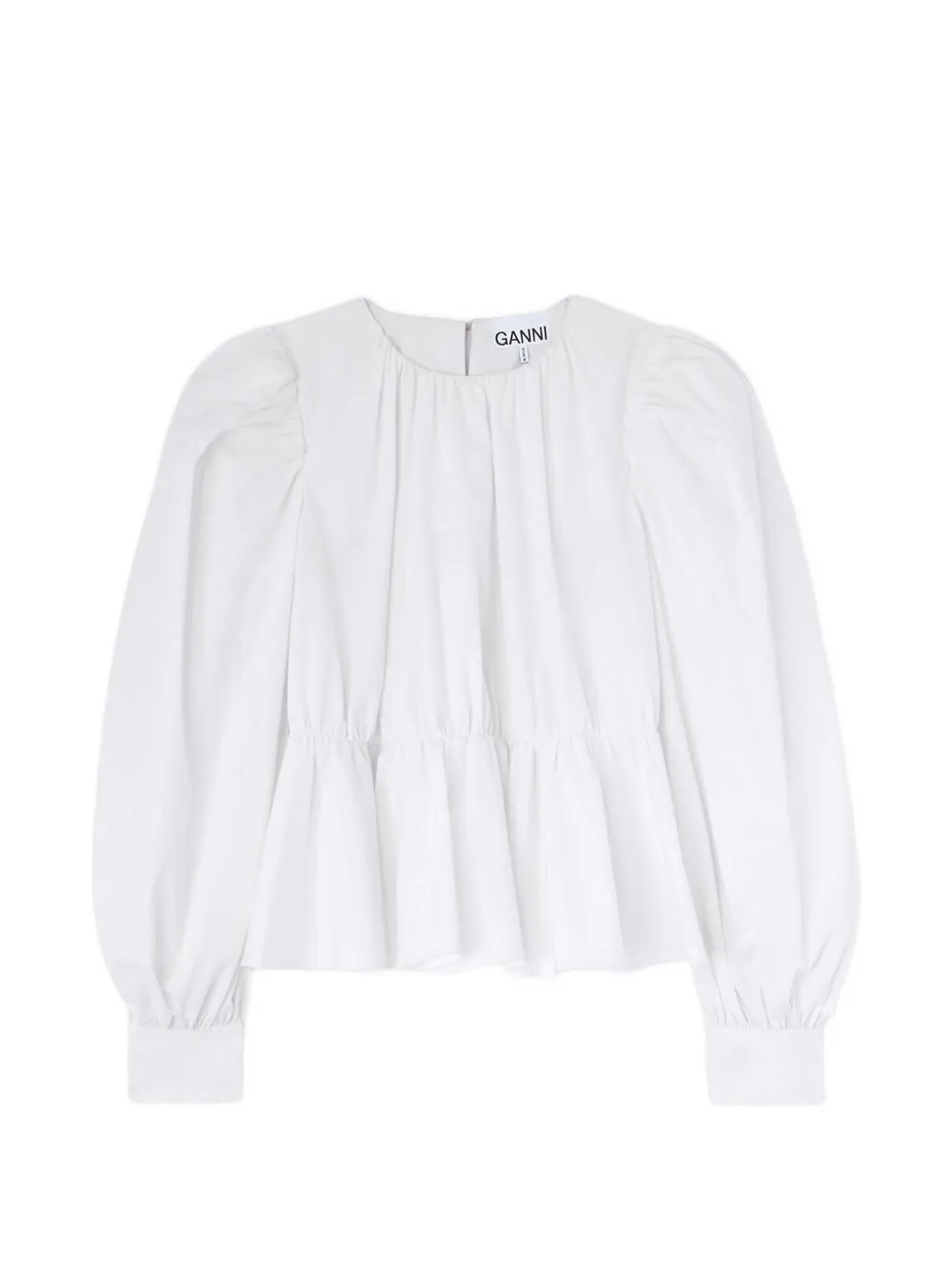 GANNI Popeline blouse Wit