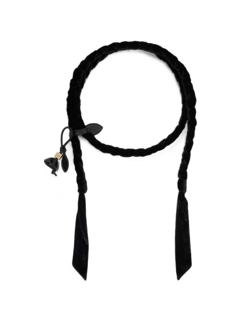 GANNI belt in silk velvet