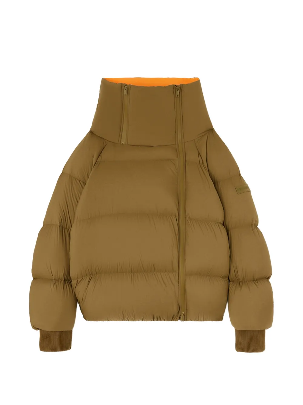 GANNI puffer in green future nylon - Brown