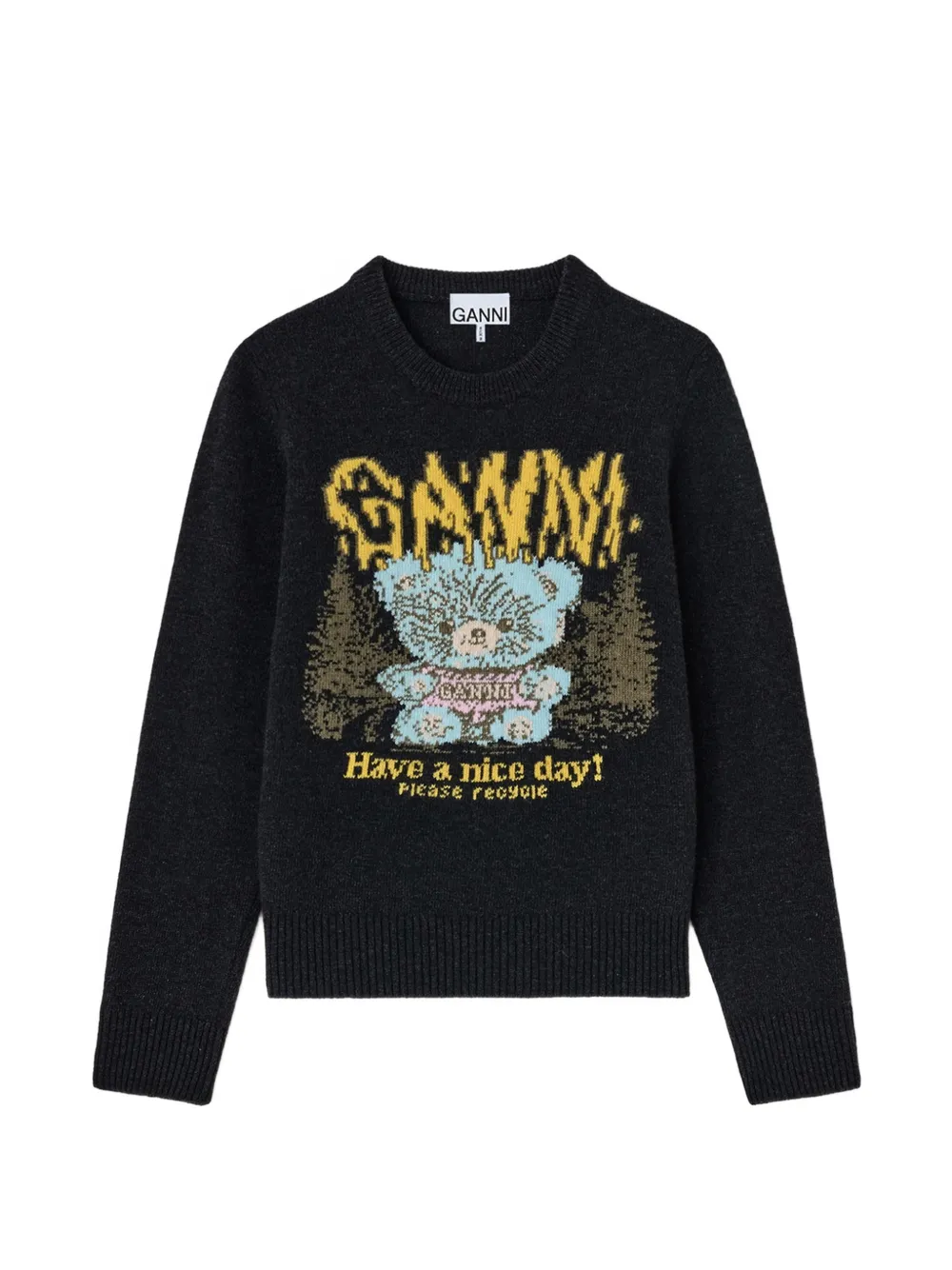 GANNI Maglione Teddy - Nero