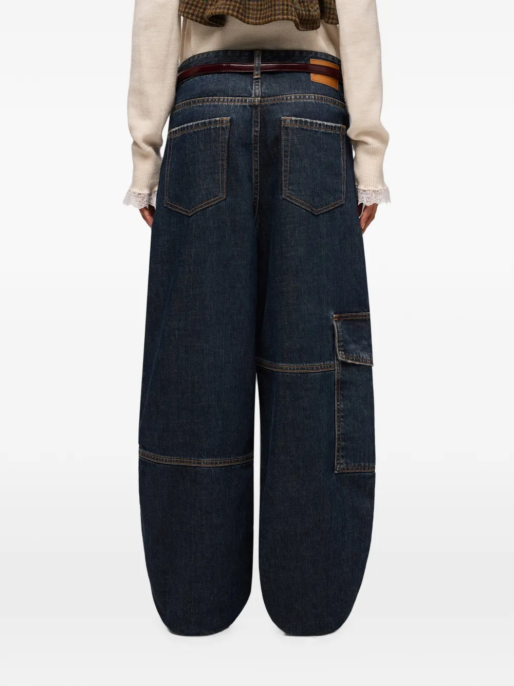 GANNI Audri jeans met textuur Blauw