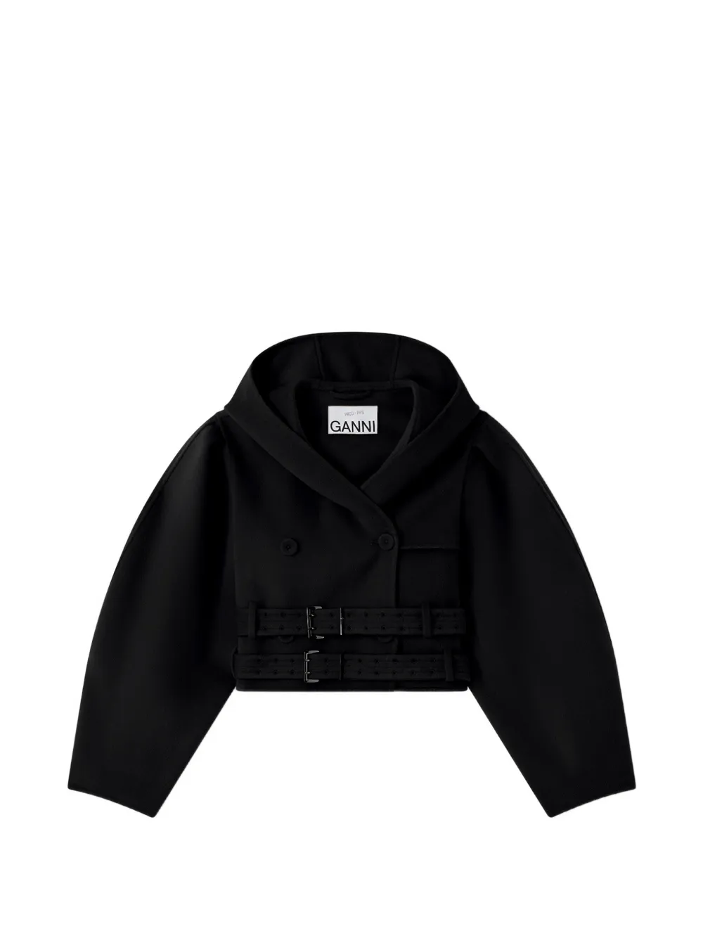 GANNI jacket in double-faced wool