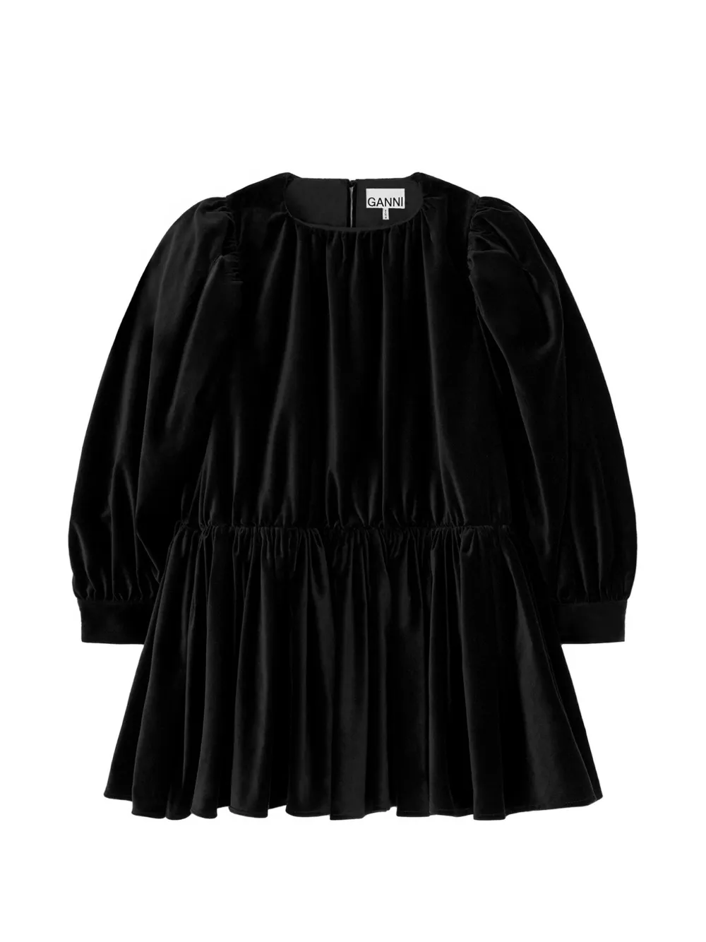 GANNI Kleid aus schwarzem Samt