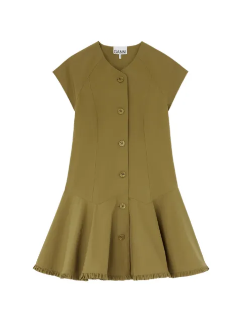 GANNI dress in green cotton