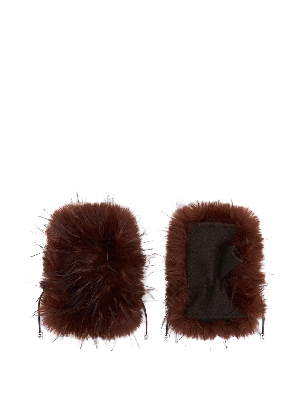 GANNI Wanten van alternatief bont Bruin
