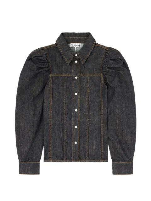 GANNI camisa de mezclilla texturizada