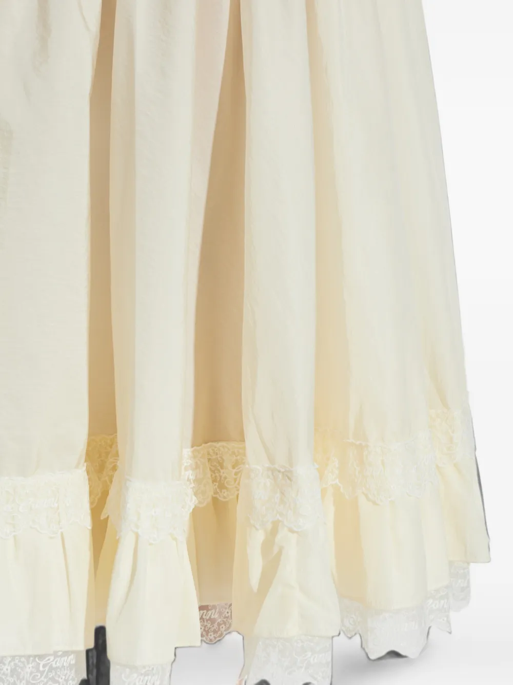 GANNI Rok van wit nylon Beige