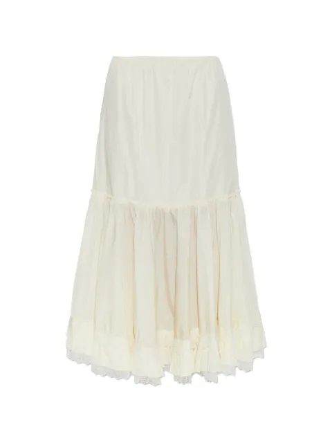 GANNI falda de nylon blanco