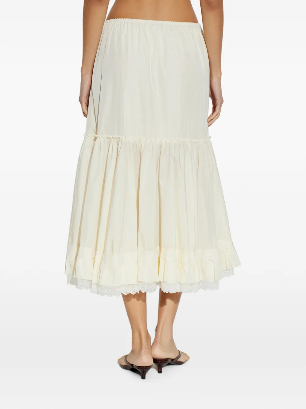 GANNI Rok van wit nylon Beige