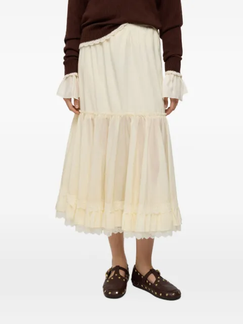 GANNI skirt in white nylon