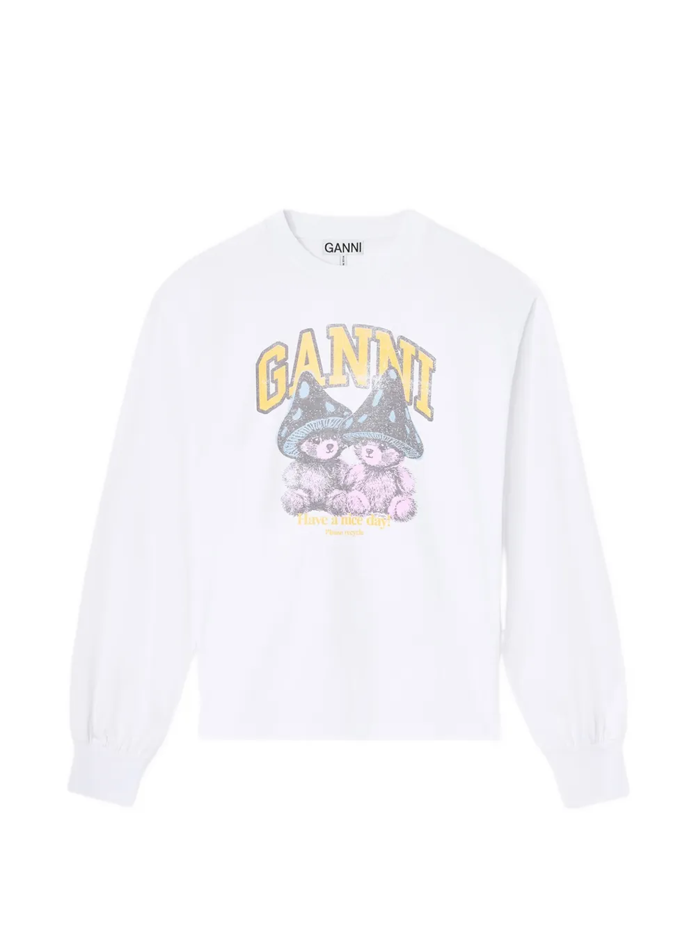 GANNI T-shirt con stampa - Bianco