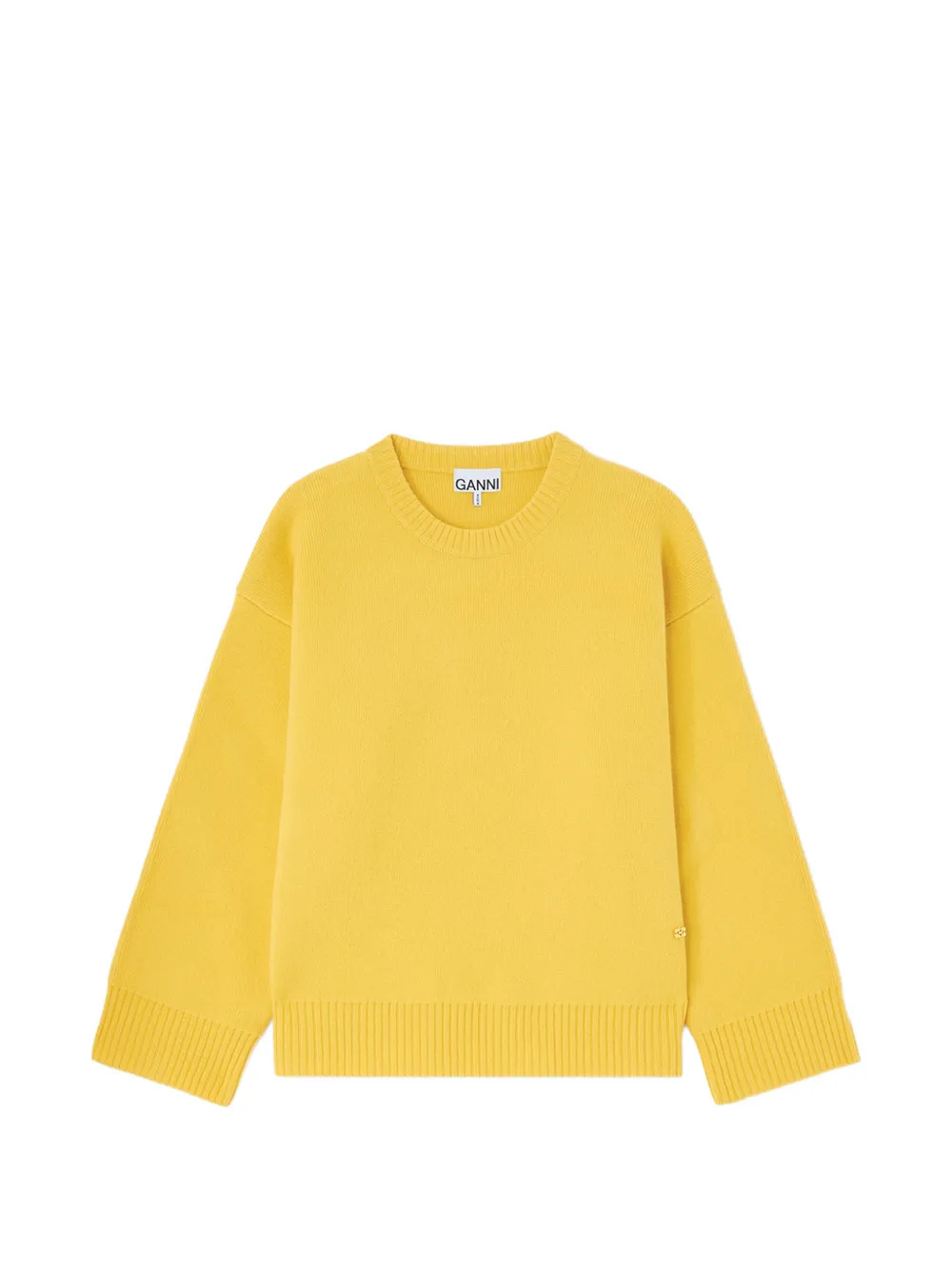 GANNI Maglione con spalle scoperte - Giallo