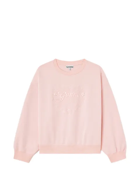 GANNI sudadera con logo bordado