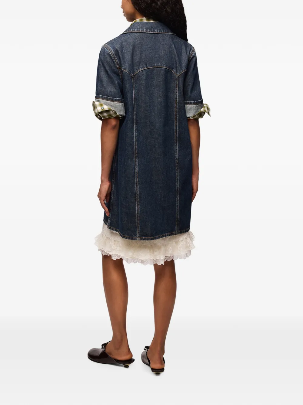 GANNI Mini-jurk met textuur Blauw