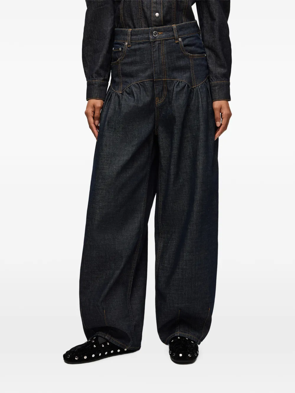 GANNI High waist jeans Blauw