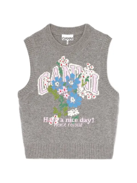 GANNI vest with flowers