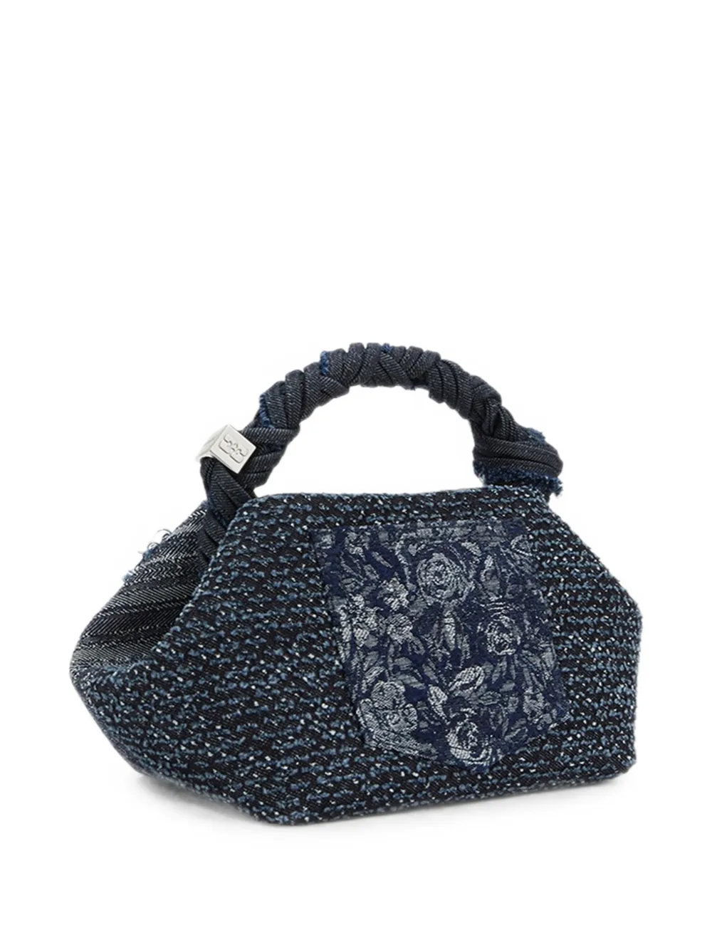 GANNI Kleine Bou denim tas Blauw