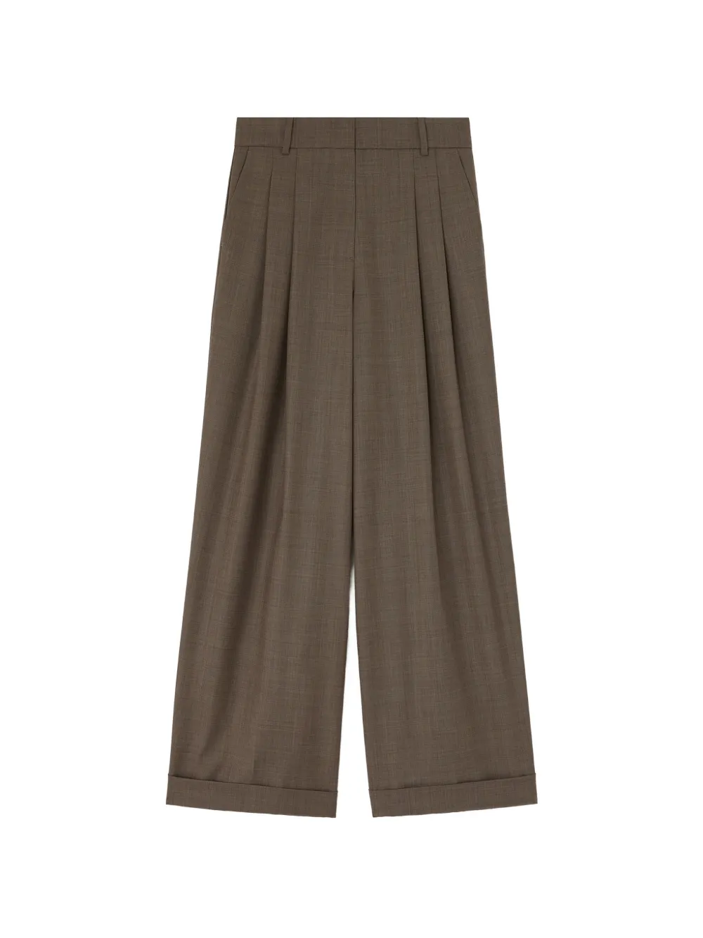 GANNI Pantaloni in lana - Marrone