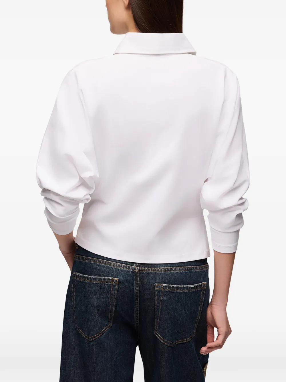 GANNI Poloshirt van jersey Wit